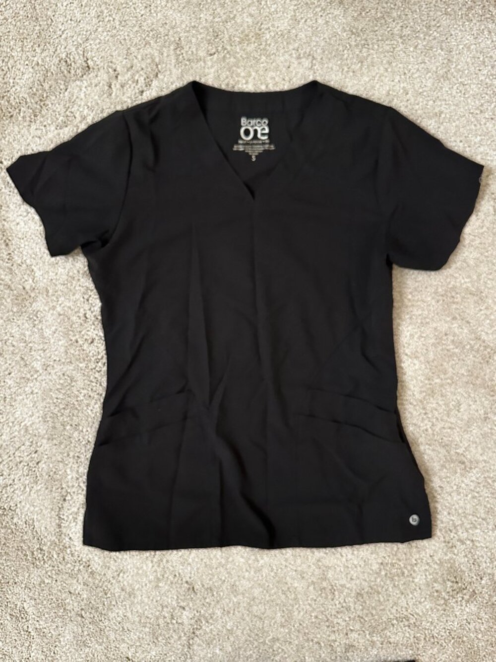 Barco One Scrub Top - Black - Size Small